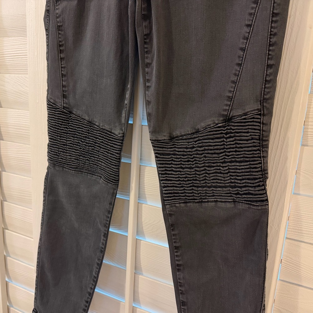 Pistola Audrey Moto Skinny Jeans in Charcoal Black, EUC, size 28. Stretch Denim - Picture 4 of 10
